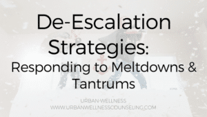 De-Escalation Strategies:  Responding to Meltdowns & Tantrums