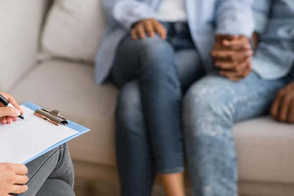 Two People Having A Supportive Conversation